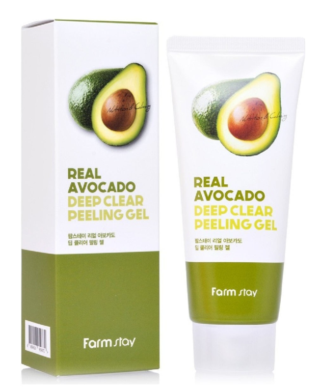 Farmstay Real Avocado Deep Clear Peeling Gel гель-скатка с экстрактом авокадо 100мл
