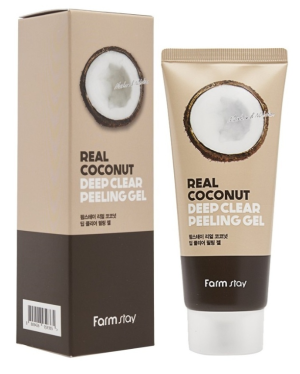 Пилинг-гель FarmStay Real Coconut Deep Clear Peeling Gel  100мл