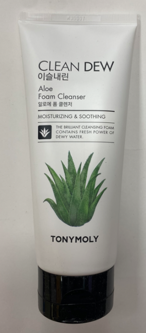Увлажняющая и успокаивающая пенка для умывания 180ил TONYMOLY Clean Dew Aloe Foam Cleanser