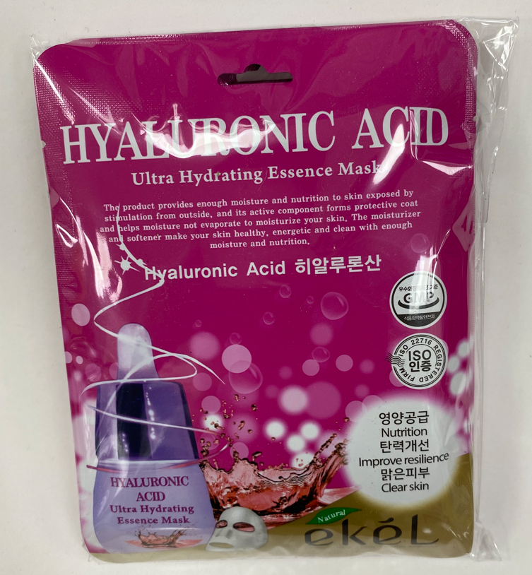 Тканевые маски с гиалуроновой кислотой Ekel Hyaluronic Acid Ultra Hydrating Essence Mask