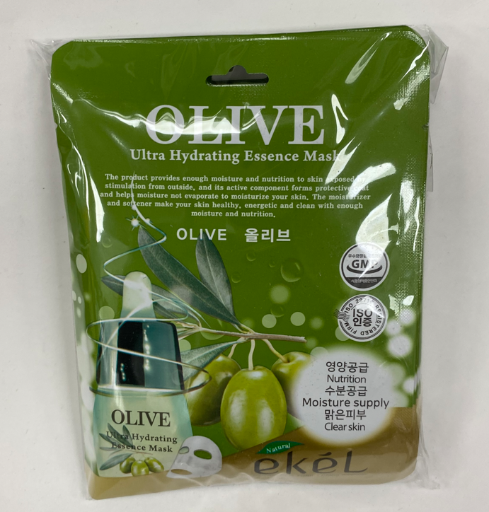 Увлажняющие маски для лица с экстрактом оливы Ekel Olive Ultra Hydrating Essence Mask