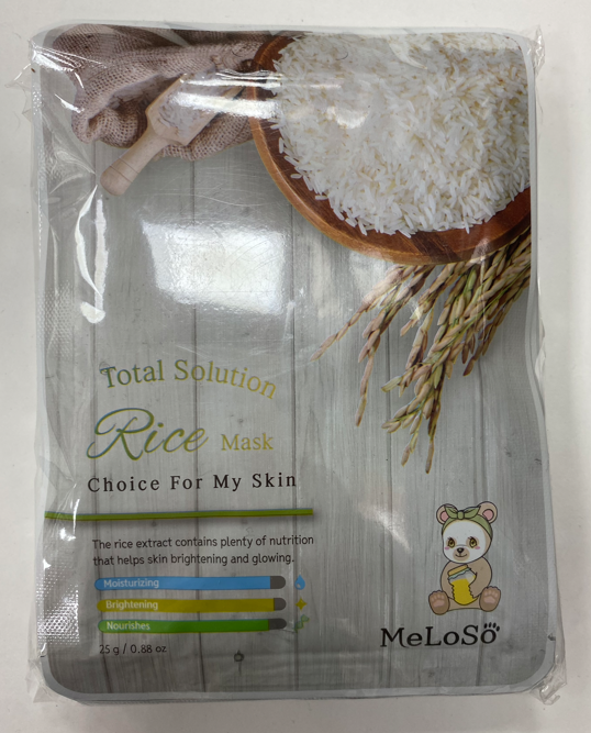 Тканевые маски с экстрактом риса MeLoSo Total Solution Rice Mask