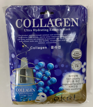 Тканевые маски для лица Ekel Collagen Ultra Hydrating Essence Mask с коллагеном.