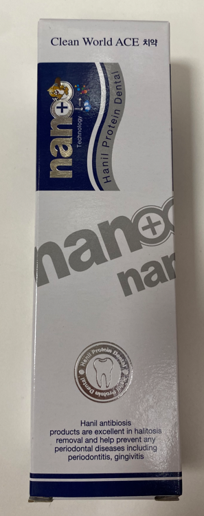 Зубная паста с наночастицами серебра и протеином 180мл Hanil Chemical Clean World ACE