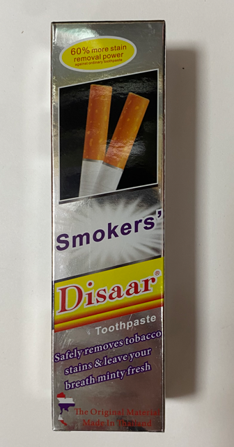 Отбеливающая зубная паста 100гр Disaar Smoker's Toothpaste для курильщиков