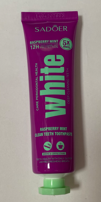 Зубная паста 30гр Sadoer Raspberry Mint Clean Teeth Toothpaste