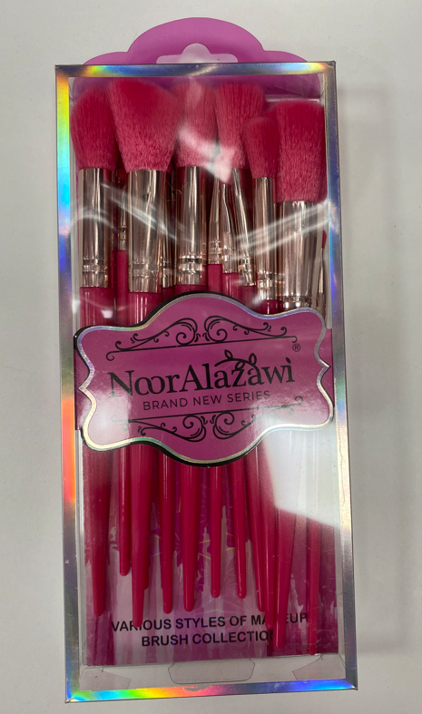 Набор кистей для макияжа NoorAlazawi Brand New Series в розовом цвете