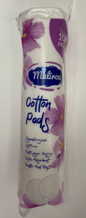 Ватные диски Mulirou Cotton Pads 100шт из 100% натурального хлопка