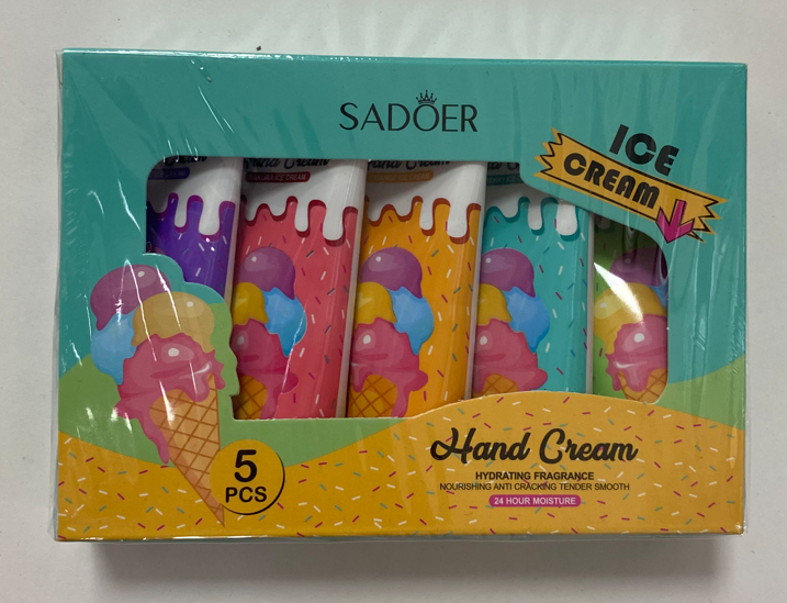 Набор 5 парфюмированных кремов для рук SADOER "Ice Cream"