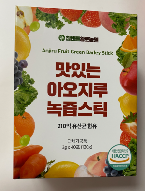 Корейский фруктово-овощной порошковый напиток 40 стиков Aojiru Fruit Green Barley Stick