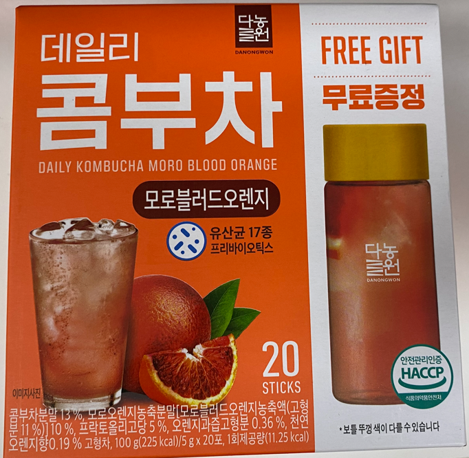 Напиток порошковый с бутылкой Daily Kombucha Moro Blood грейпфрут