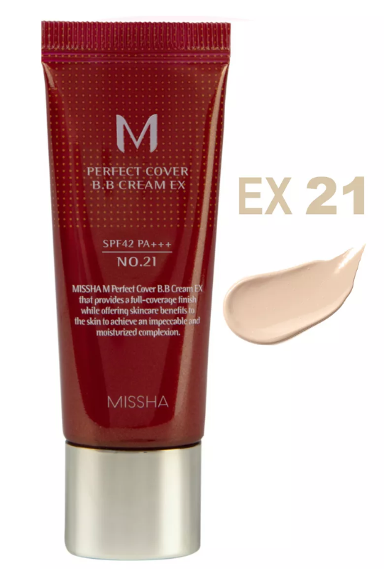 Тональный BB-крем 20мл MISSHA M Perfect Cover в оттенке №21  SPF 42/PA+++