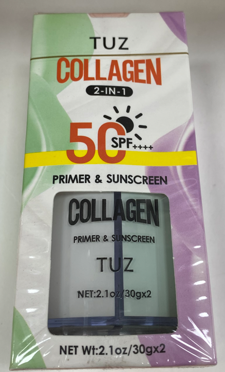 Универсальное средство для лица 30мл с Tuz Collagen 2-in-1 Primer & Sunscreen SPF 50