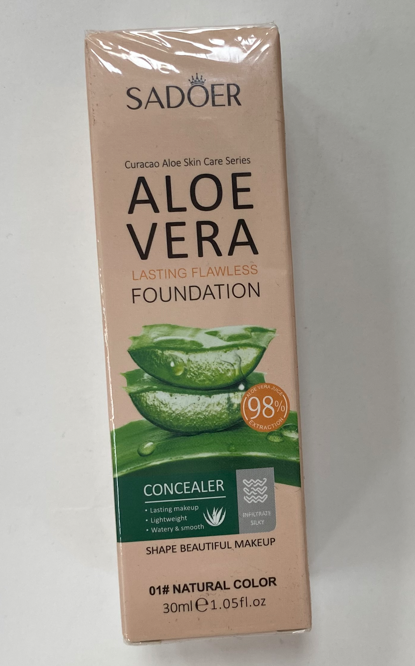 Увлажняющий тональный крем-консилер 30мл в оттенке 01 Sadoer Aloe Vera Natural Color