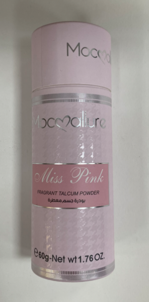 Парфюмированный тальк-пудра для тела 60гр Mocallure "Miss Pink"