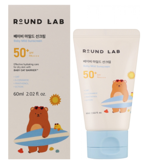 Детский солнцезащитный крем 60мл Round Lab Baby Mild Sunscreen SPF50+ PA++++