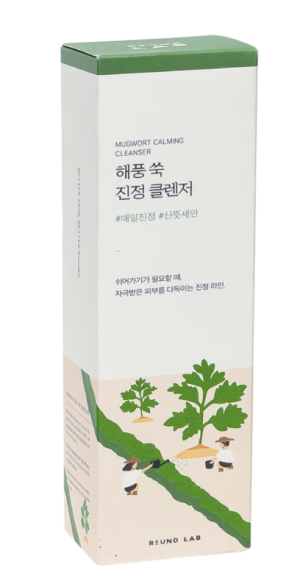 Очищающая пенка 150мл Round Lab Mugwort Calming Cleanser
