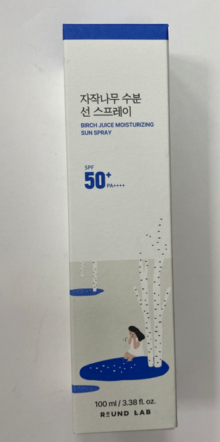 Солнцезащитный спрей 100мл Round Lab Birch Juice Moisturizing Sun Spray с SPF 50+
