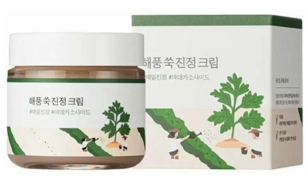 Успокаивающий крем для лица 80мл Round Lab Mugwort Calming Cream