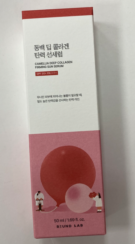 Солнцезащитная сыворотка для лица 50мл SPF 50+ PA++++Round Lab Camellia Deep Collagen Firming Sun Serum