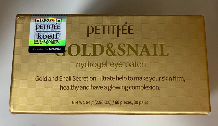Гидрогелевые патчи для глаз Petitfee Gold & Snail