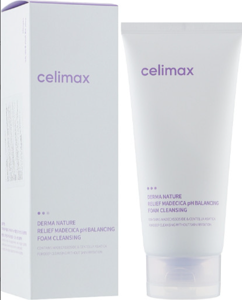 Очищающая пенка 150мл Celimax Derma Nature Relief Madecica pH Balancing Foam Cleansing