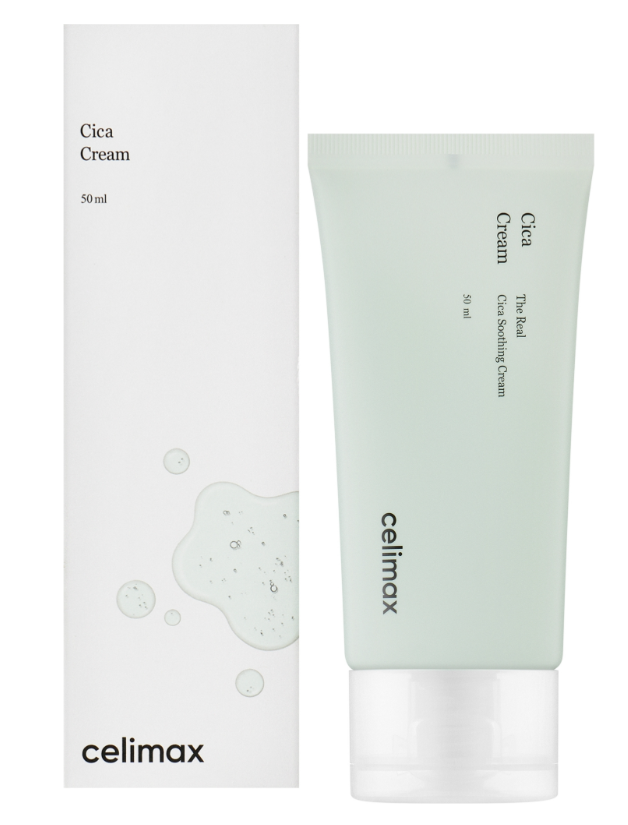 Успокаивающий крем для лица 50мл с экстрактом центеллы азиатской Celimax The Real Cica Soothing Cream