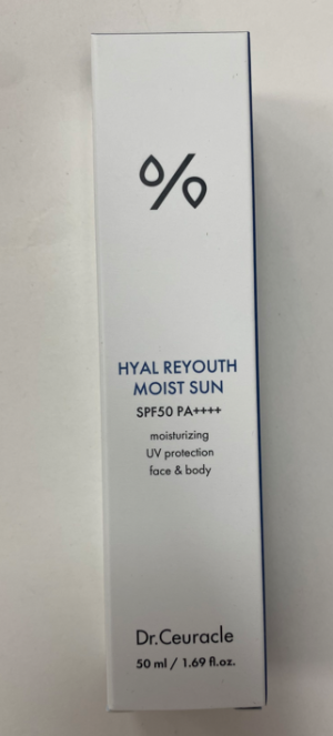 Солнцезащитный крем 50мл Dr.Ceuracle Hyal Reyouth Moist Sun SPF 50+ PA++++