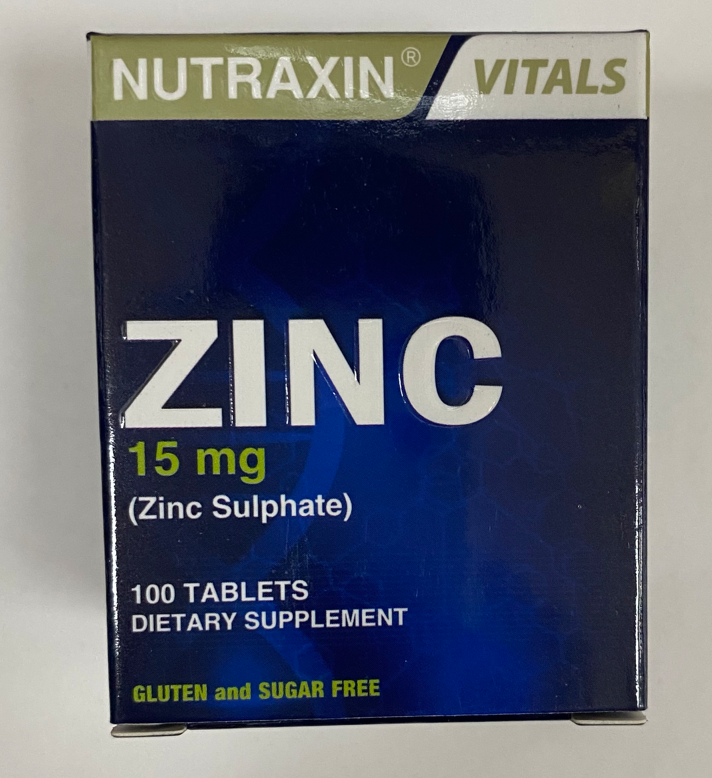 NUTRAXIN Цинк (Zinc Sulphate ) 15 мг 100 таблеток